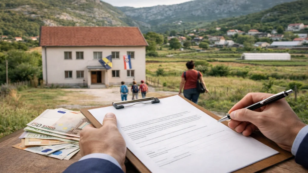 Potpisivanje projekta uz školu u ruralnom području Bosne i Hercegovine