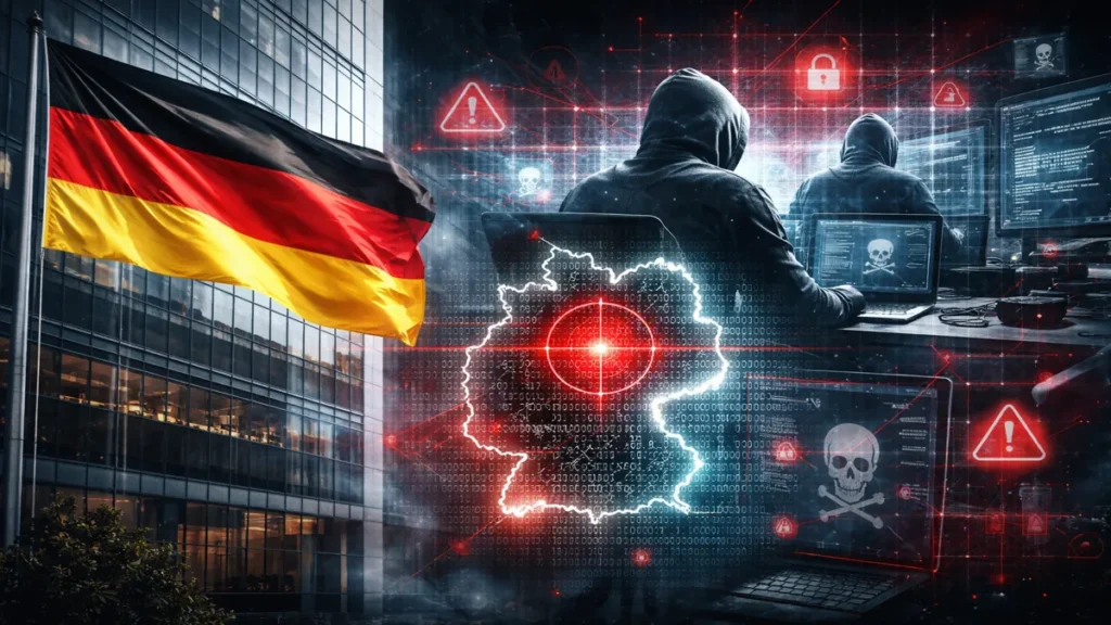 Njemačke tvrtke suočene s cyber prijetnjama i hibridnim napadima, ilustracija sigurnosnih rizika