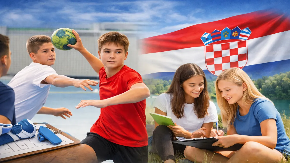 Mladi iz dijaspore sudjeluju u rukometnom treningu i edukativnim aktivnostima u Hrvatskoj