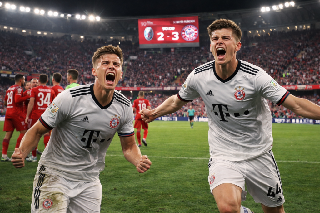 Nogometaši Bayerna slave pogodak na utakmici Bundeslige