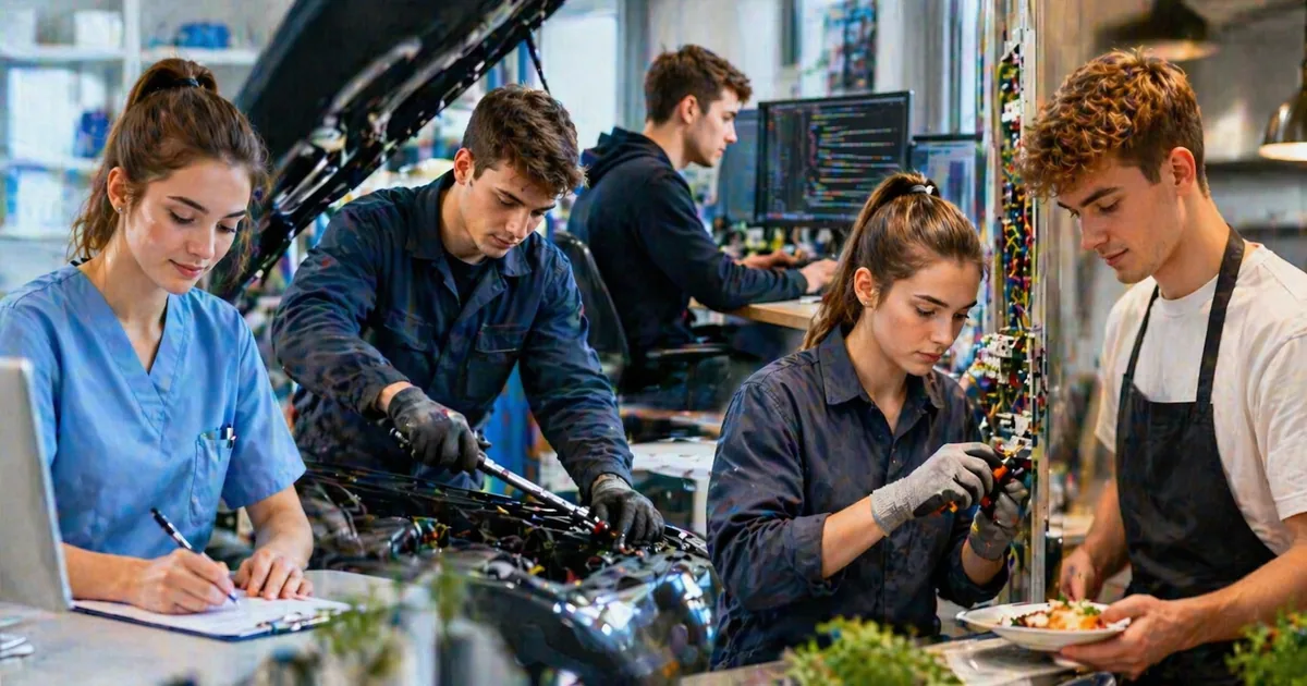 Mladi polaznici Ausbildung programa rade u zdravstvu, mehanici, IT sektoru i ugostiteljstvu u Njemačkoj.