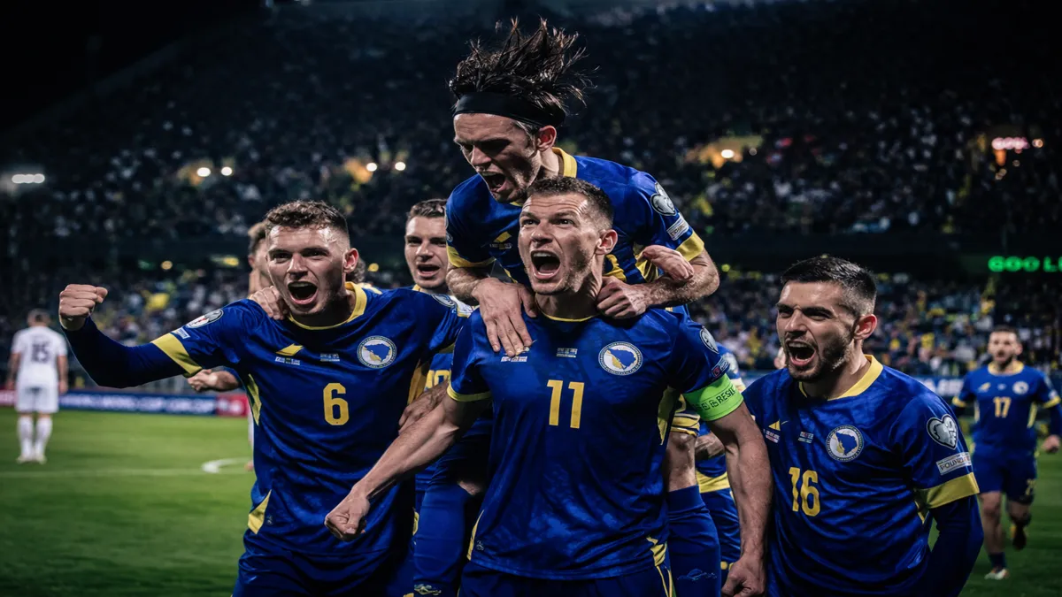 Nogometaši Bosne i Hercegovine slave pobjedu i plasman na Svjetsko prvenstvo nakon utakmice