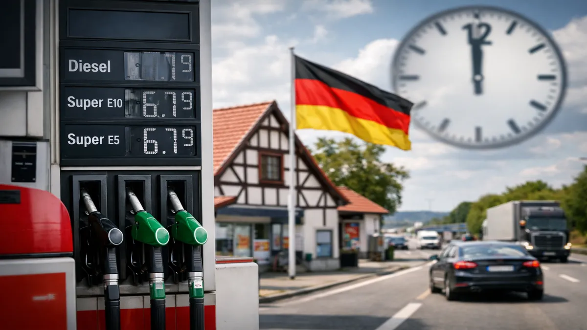 Benzinska postaja u Njemačkoj s prikazom cijena goriva