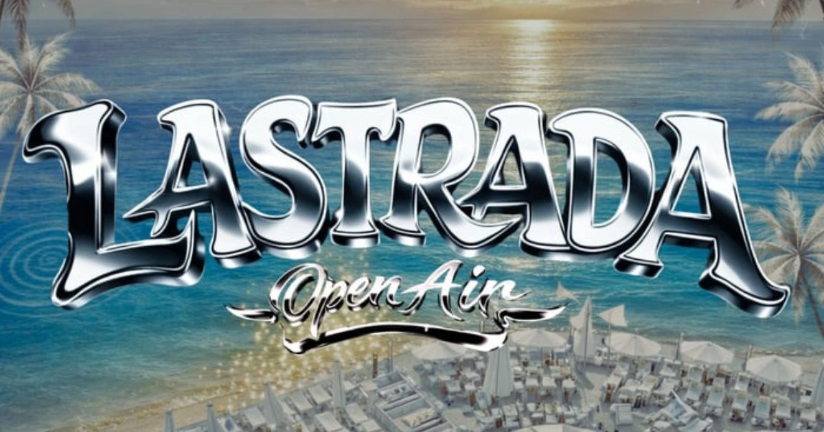 Promotivni vizual za LASTRADA Open Air event uz more i luksuznu beach club atmosferu